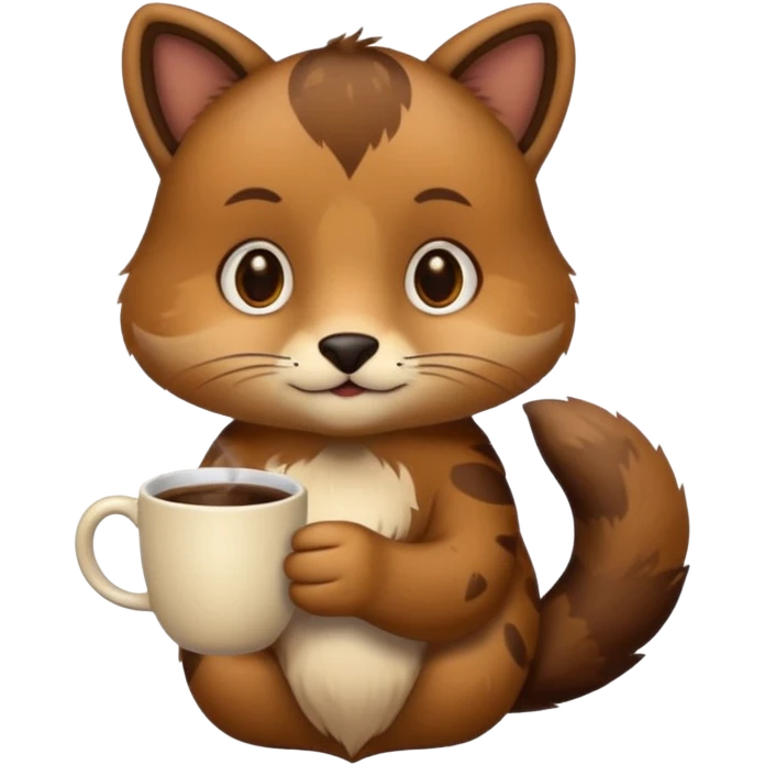 animal with coffe emoji