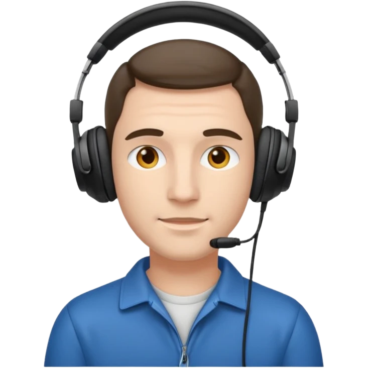 Man with on-ear headphones emoji
