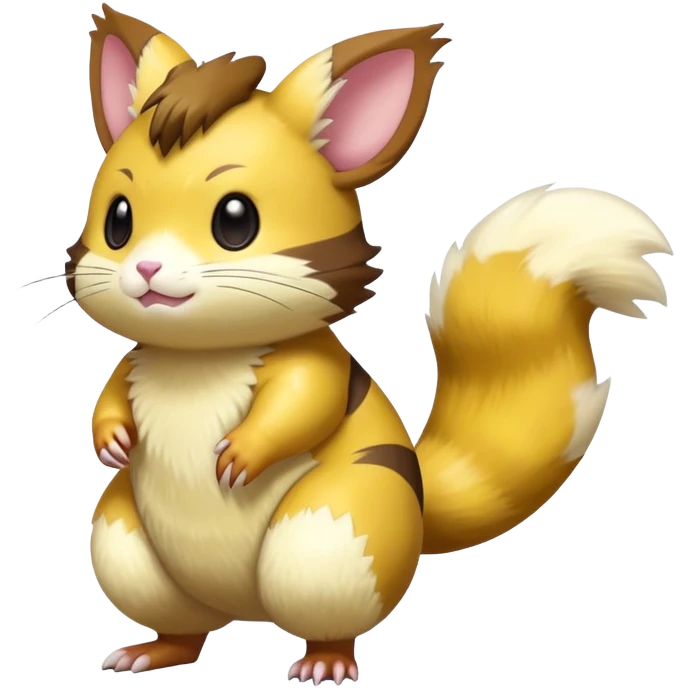 Shiny Furret-Raichu-Hybrid (Full body) emoji