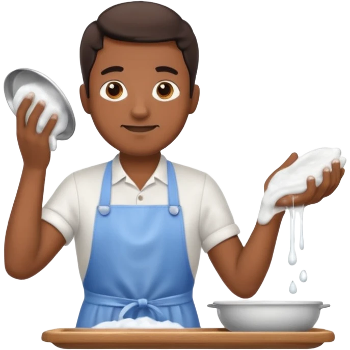 Man washing dishes emoji