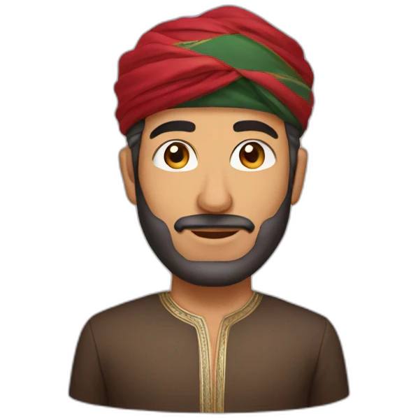 Man wearing omani musar emoji