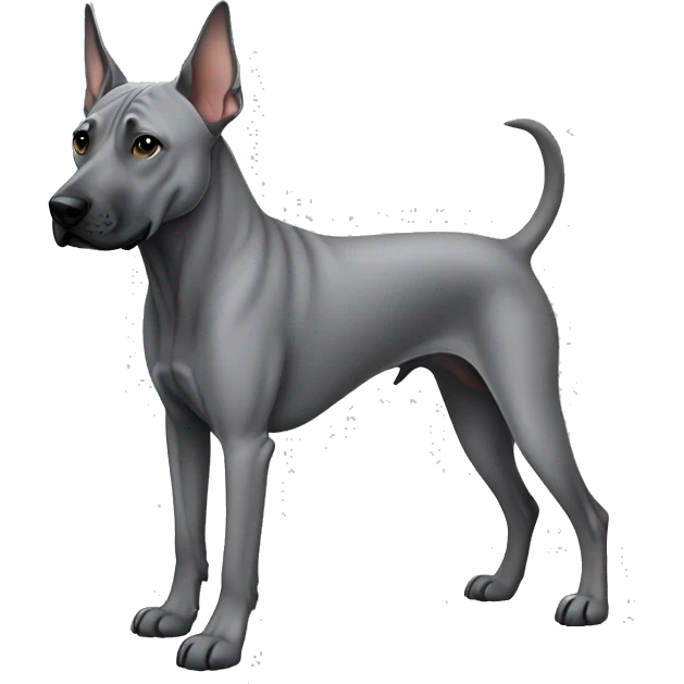 Dog gray Thai Ridgeback full body emoji