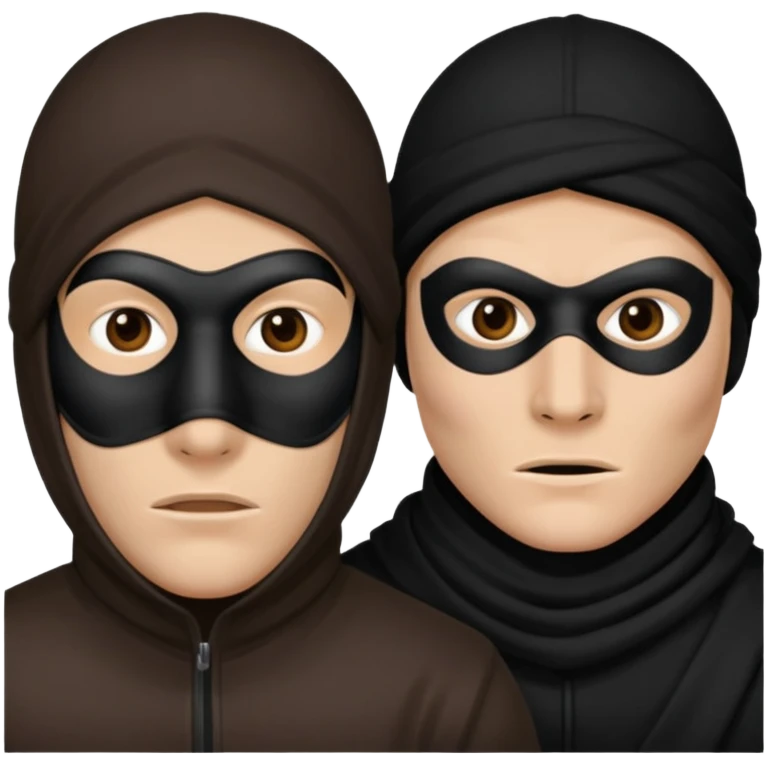 two robbers only face emoji