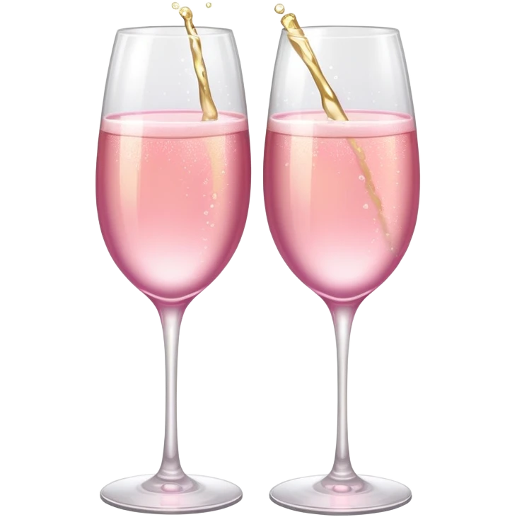 Girly aesthetic Two Champagne glass clink with pretty sparkle emoji