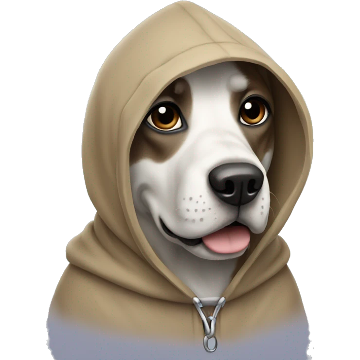 dog wearing a hoodi emoji