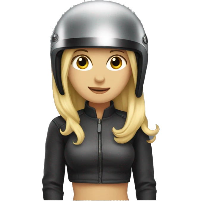 Blonde girl wearing a motorcycle helmet  emoji
