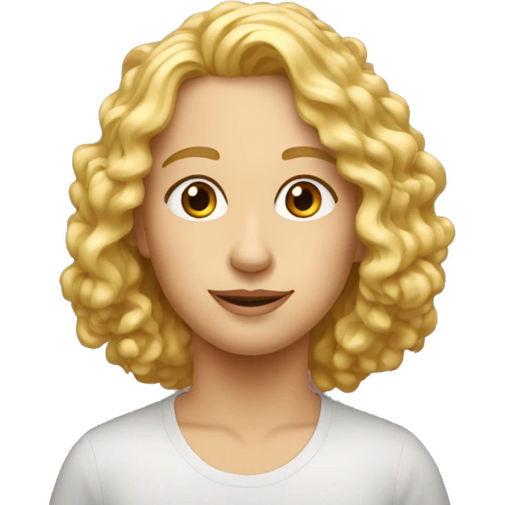 une grand blond bouclés  emoji