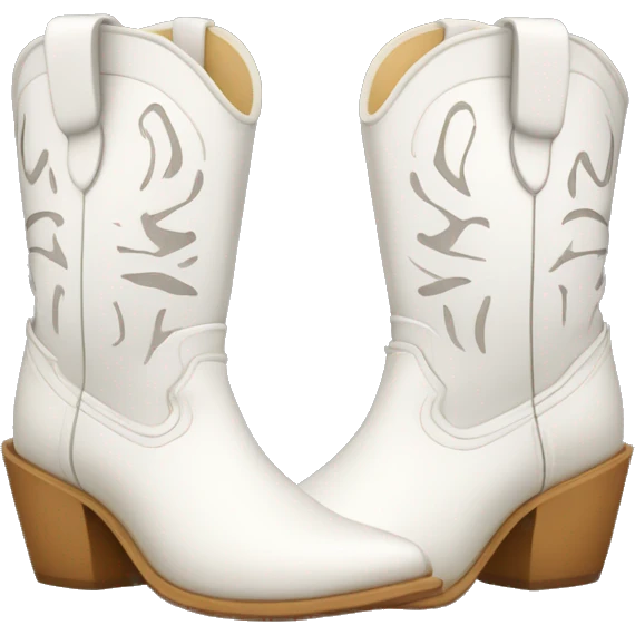 White cowgirl boots emoji