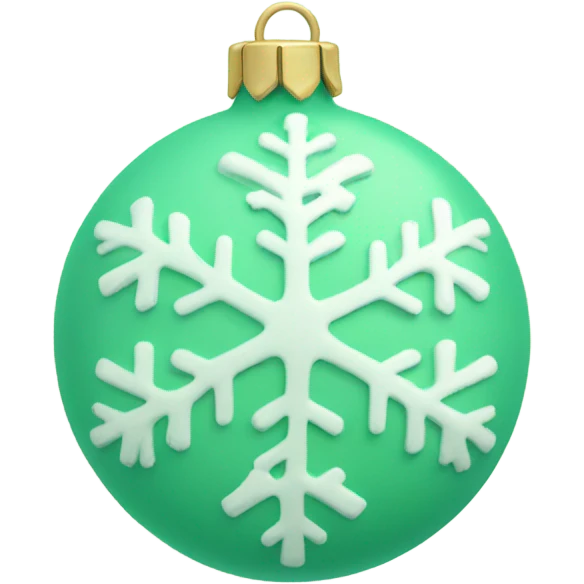 Pastel Green ornament with winter pin  emoji