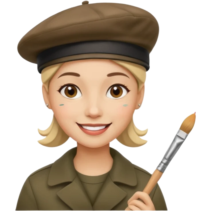artist with beret and painter emoji