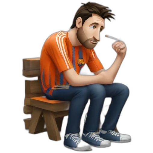 Realistic-Messi-in-jail-smoking emoji