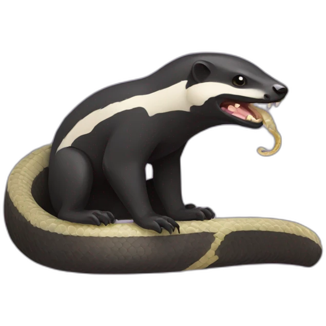 Honeybadger eat snake emoji