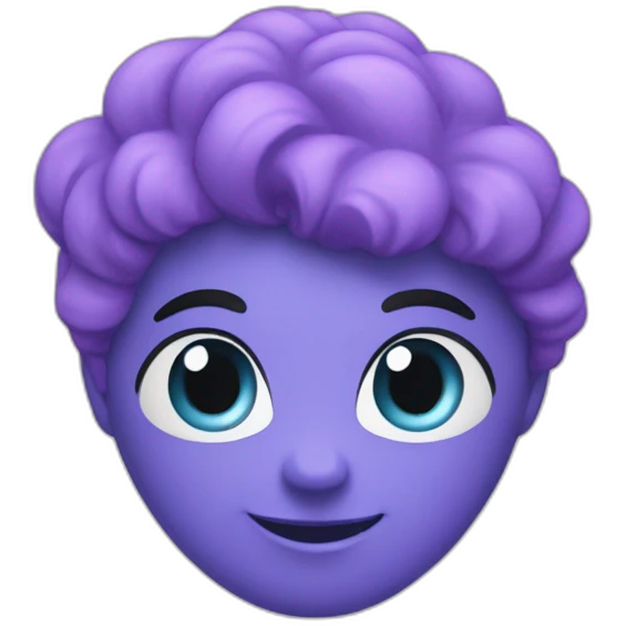 Coeur mauve bleu emoji