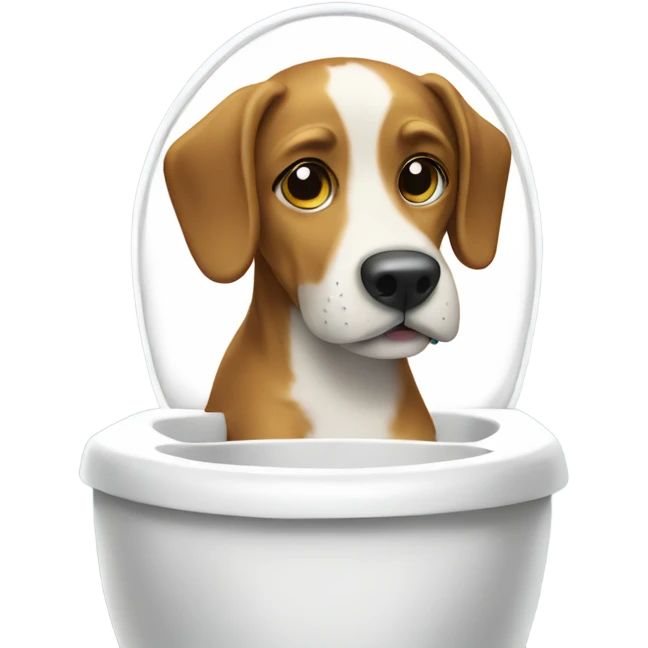 Dog in toilet emoji