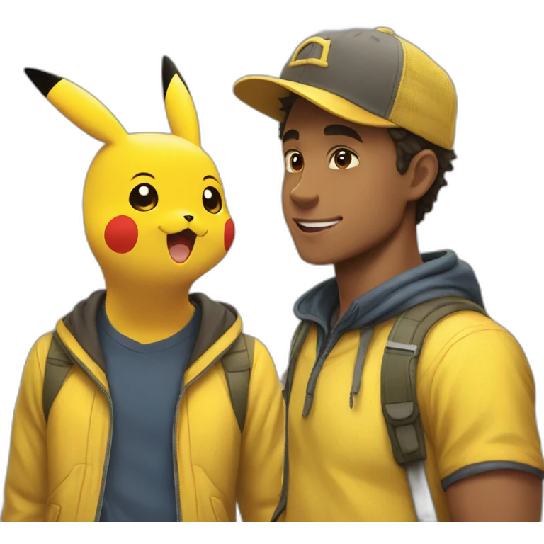 pikachu et sacha emoji