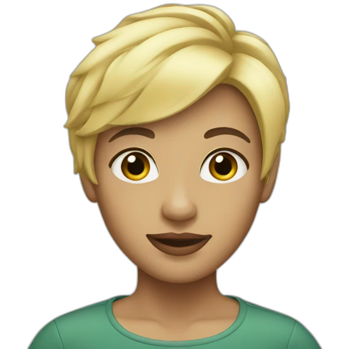 blonde short cut emoji