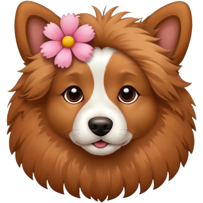 Dog with a flower  emoji