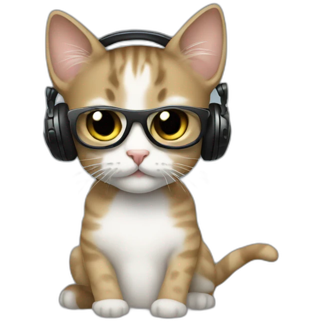 Dj kitten emoji