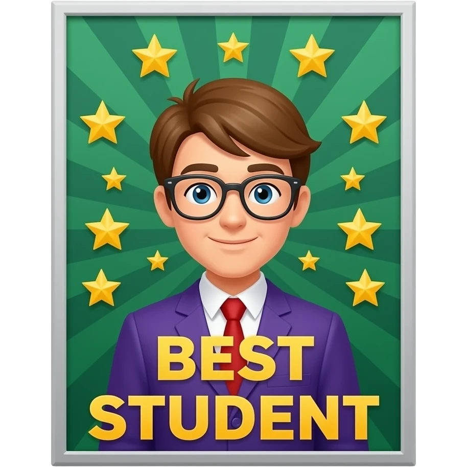 green purple School Wall posters best student , transparent background inspired by barbie colour pallete emoji