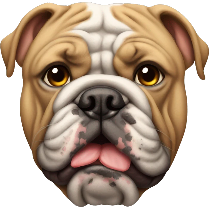 Wrinkly bulldog emoji