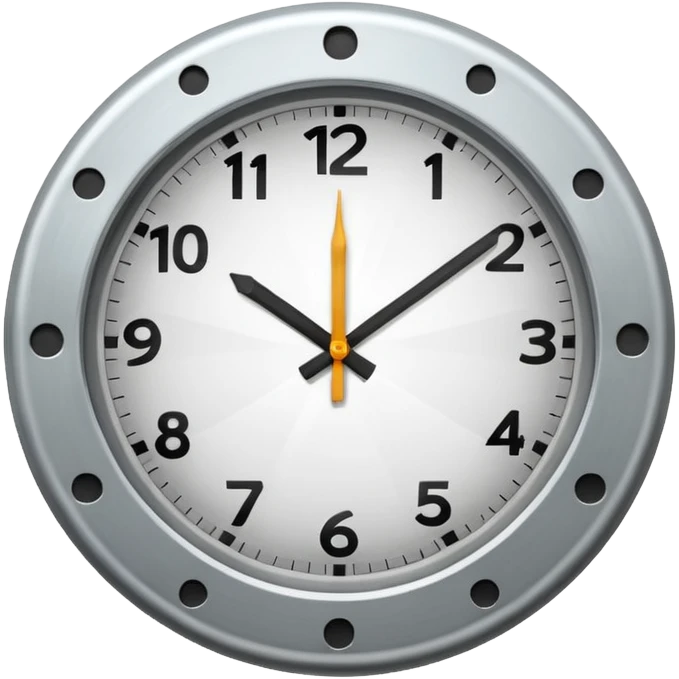  clock showing a few minutes before twelve. emoji