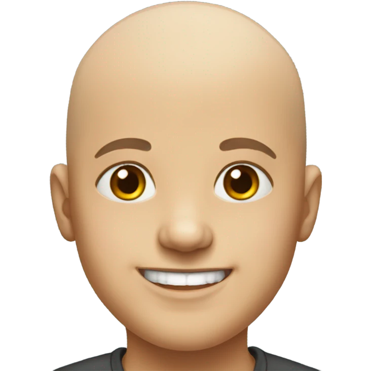 bald boy smiling portrait emoji