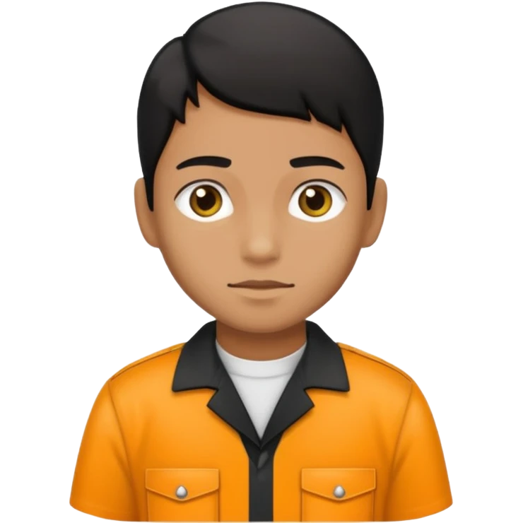 Humain avec une tenue de prisonnier noir et jaune  emoji