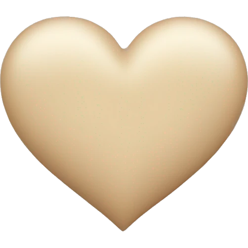 beige heart emoji