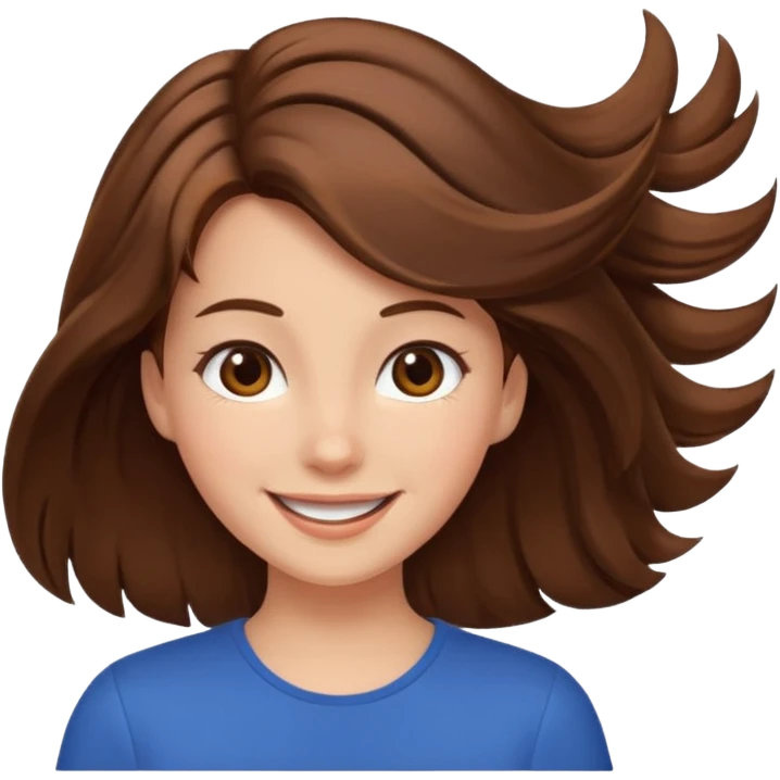 Girl flips hair emoji