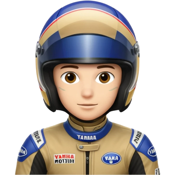 yamaha motorcycle racer with full face helmet emoji
