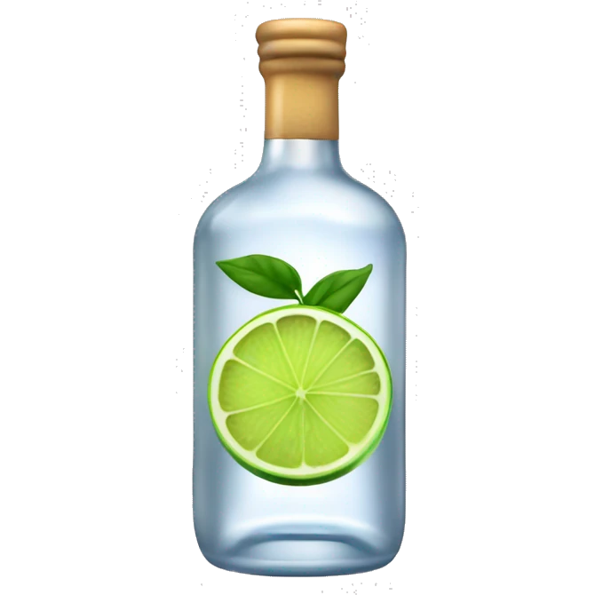 Vodka tonic with a lime and Tito’s bottle emoji