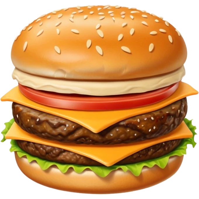 change the perspective angle to 5–20° gentle bird’s-eye angle of these chees burgur  emoji