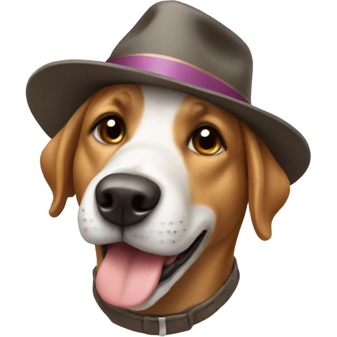 dog with hat emoji