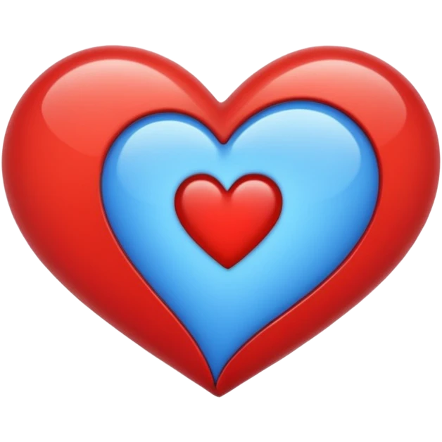 Half-Blue-half-red-heart emoji or image emoji
