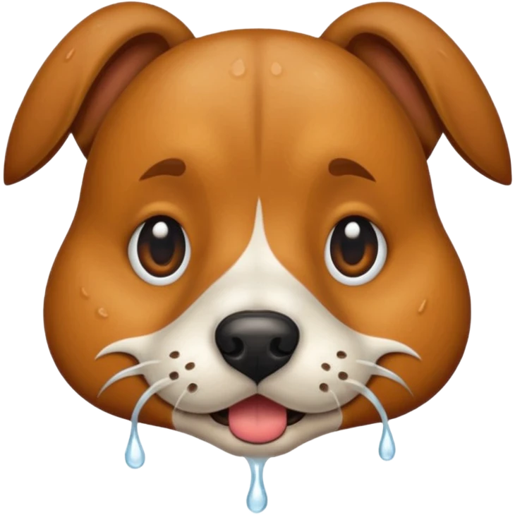 Dog snout with nose and mouth, no eyes emoji