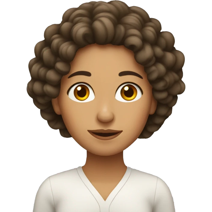 Spanish woman with long curly hair  emoji