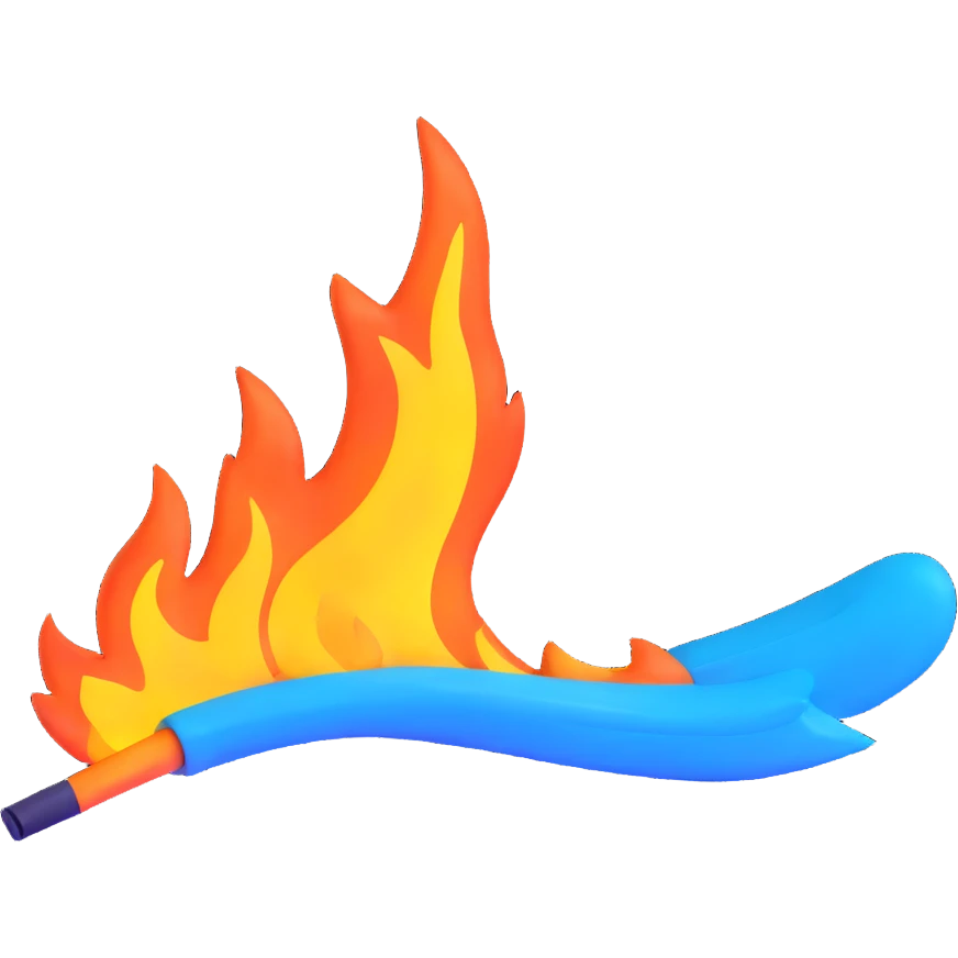 stretched fire streak emoji
