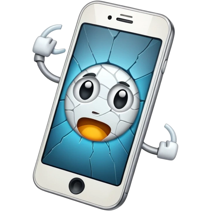broken white cell phone emoji
