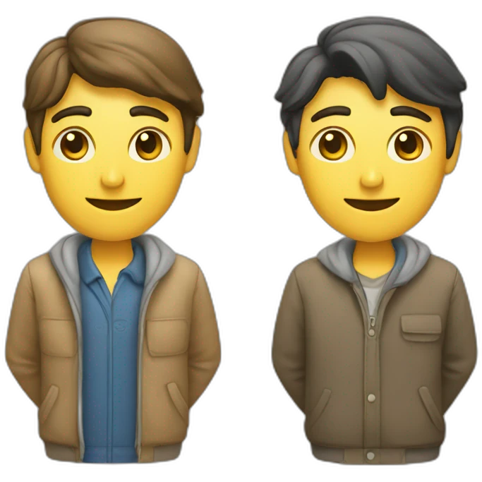 a seller and customer  emoji