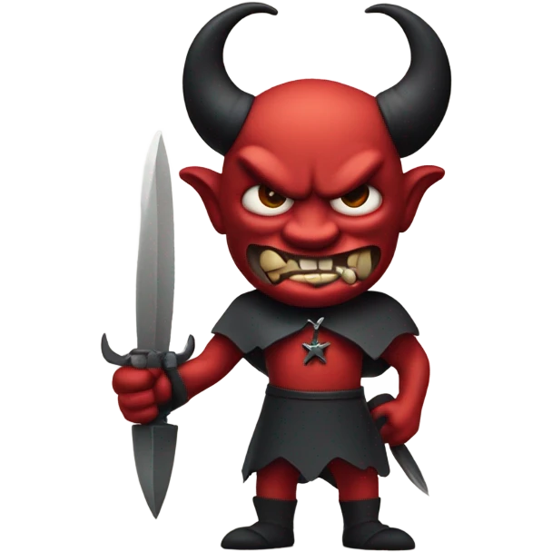 devil dark cross dagger emoji
