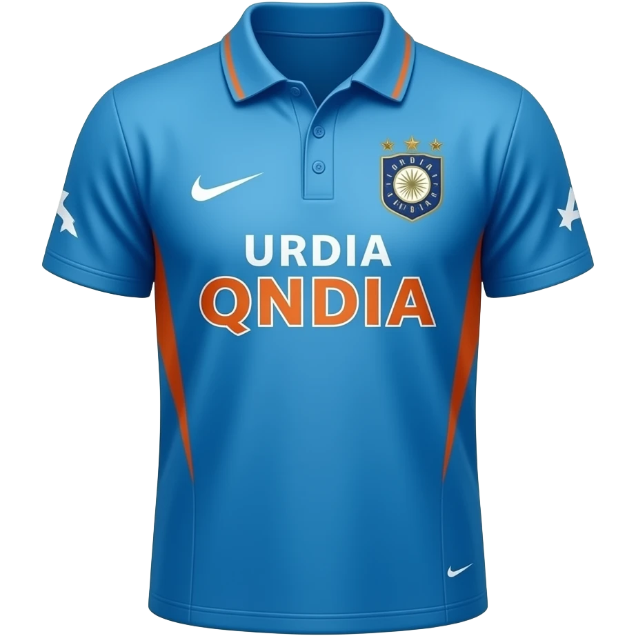 Of a custom t shirt of indian cricket team jersy emoji