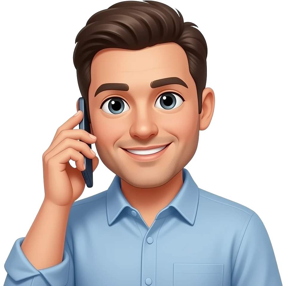 man cellphone love emoji