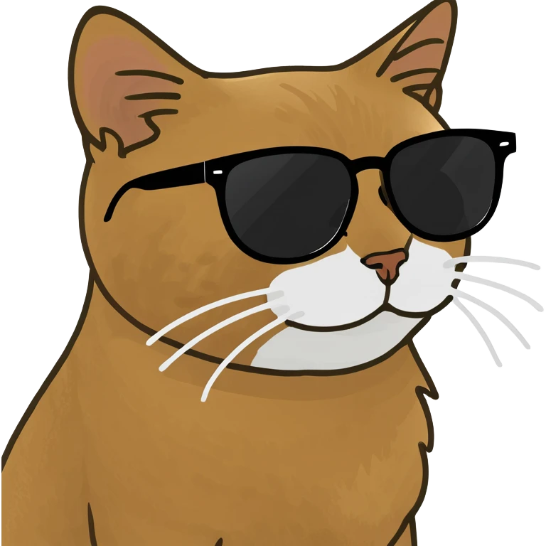 Cat with sunglasses emoji