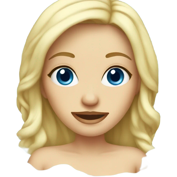 blonde blue-eyed lady in bath tub emoji
