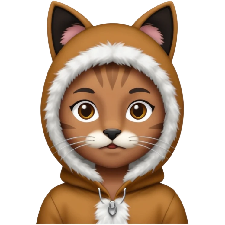 brown kid in cat costume emoji