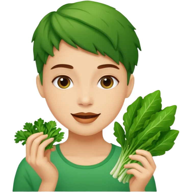 eating greens emoji