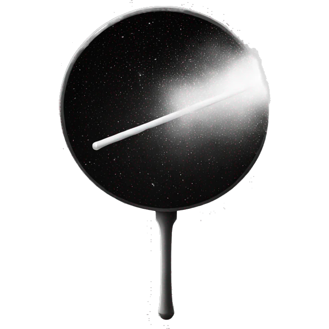 long magic wand in black and white color magic dust emoji