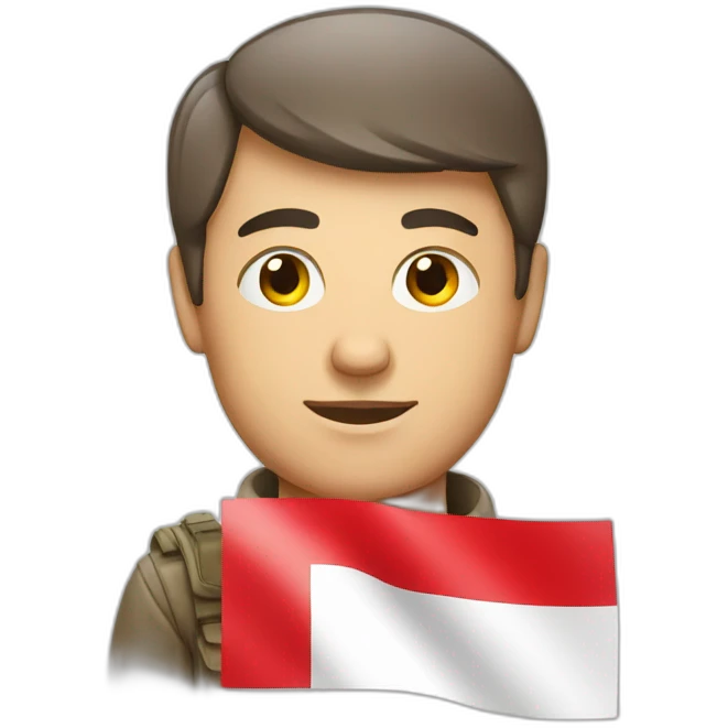man with polish flag emoji