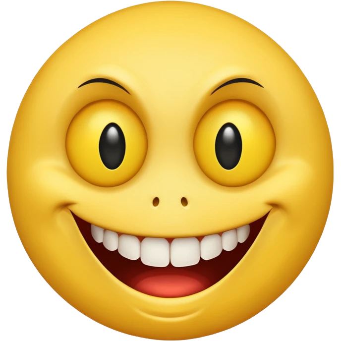 Insane smiley face  who wants to spend money and looks evil emoji