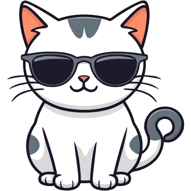Cat with sunglasses emoji